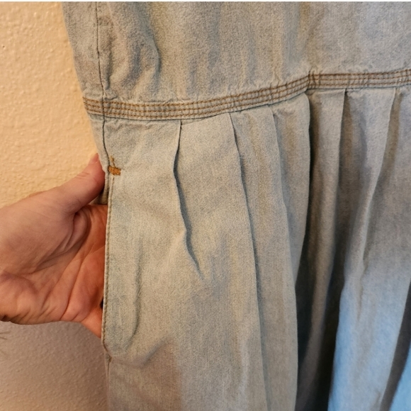 VINTAGE DOCKERS Denim Pinafore Dress - Picture 4 of 5